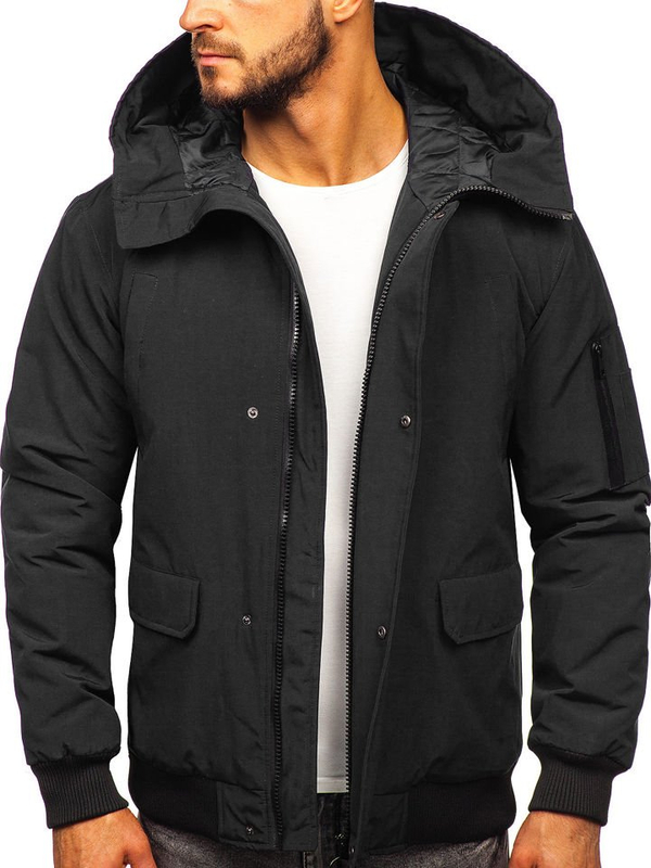 Chaqueta de invierno para hombre negro Bolf 2019005