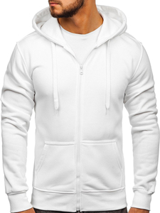 Sudadera abierta con capucha para hombre blanca Bolf 2008