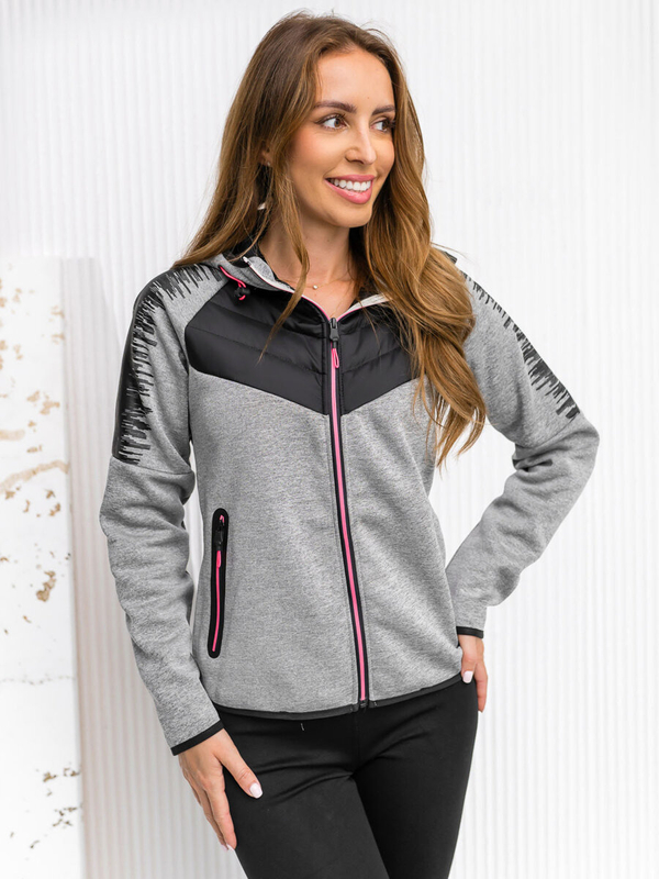 Sudadera/chaqueta gris de transición para mujer Bolf KSW4007A1