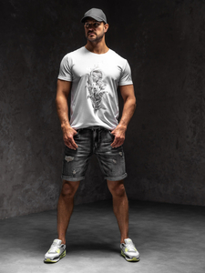 Camiseta estampada para hombre color blanco Bolf Y70052