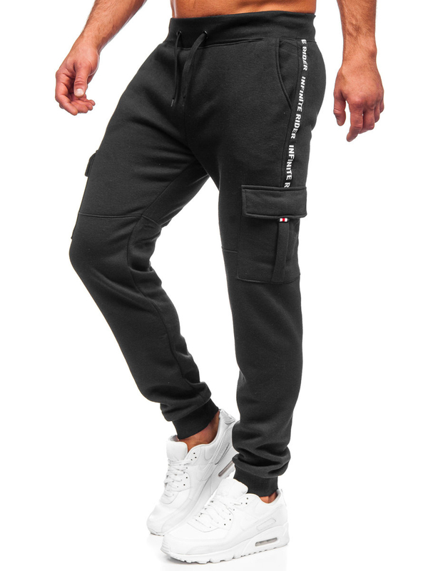 Pantalón cargo deportivo para hombre color negro Bolf JX9395
