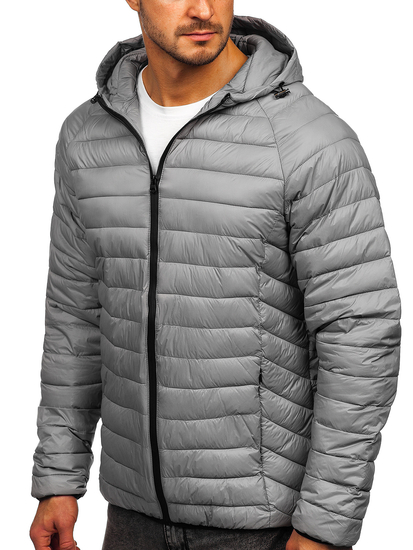 Chaqueta acolchada de entretiempo para hombre gris Bolf 13021