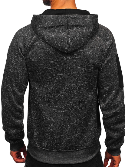 Sudadera con capucha forrada para hombre grafito Bolf TC1306