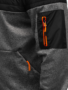Chaqueta acolchada de entretiempo para hombre negro Bolf 8M907