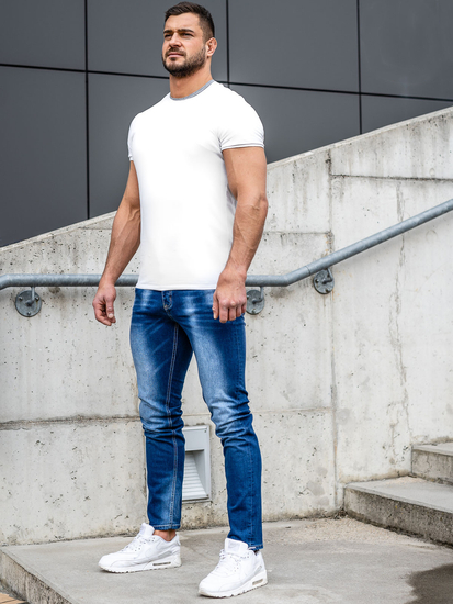 Pantalón vaquero regular fit para hombre azul oscuro Bolf MP019B