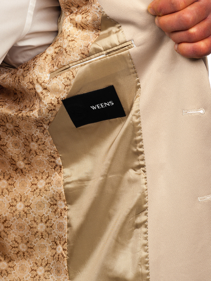 Hombre Blazer elegante Beige Bolf 022