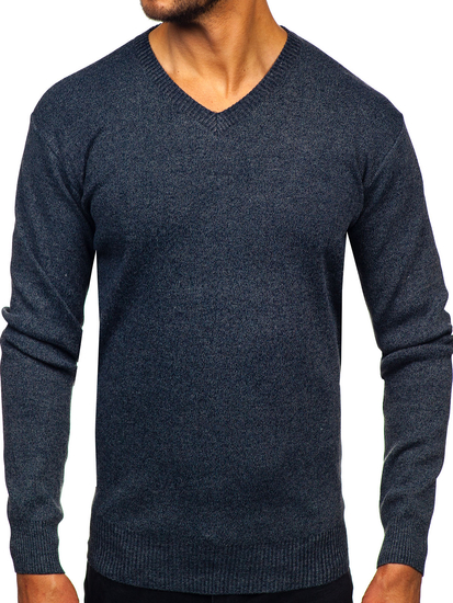 Jersey de escote pico para hombre azul oscuro Bolf S8725
