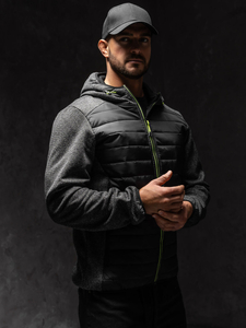 Chaqueta de entretiempo para hombre negro Bolf KS2155
