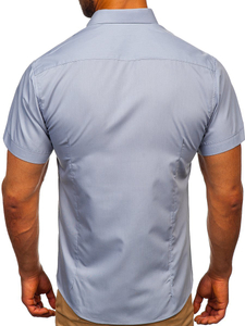 Camisa de manga corta para hombre gris Bolf 7501