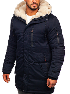 Chaqueta parka de invierno para hombre azul oscuroBolf 22M39