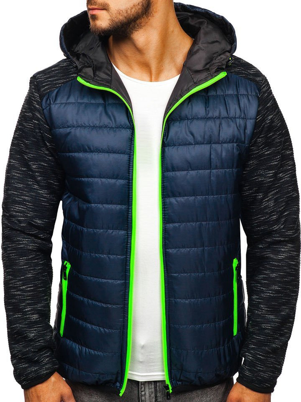Chaqueta de entretiempo para hombre azul oscuro Bolf TY28