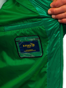 Chaqueta acolchada de invierno para hombre verde Bolf 9981