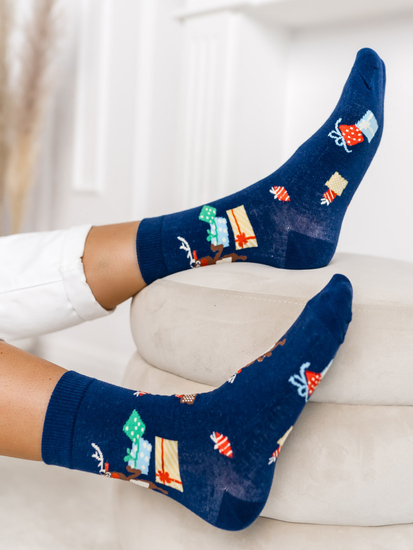 Calcetines navideños para mujer multicolor Bolf MCHD1-4P 4 PACK