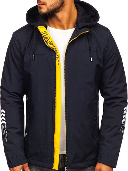 Chaqueta de entretiempo para hombre azul oscuro Bolf 5985