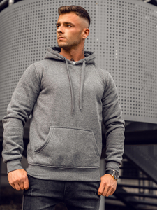 Hombre Sudadera con capucha estilo canguro Antracita Bolf MB001A