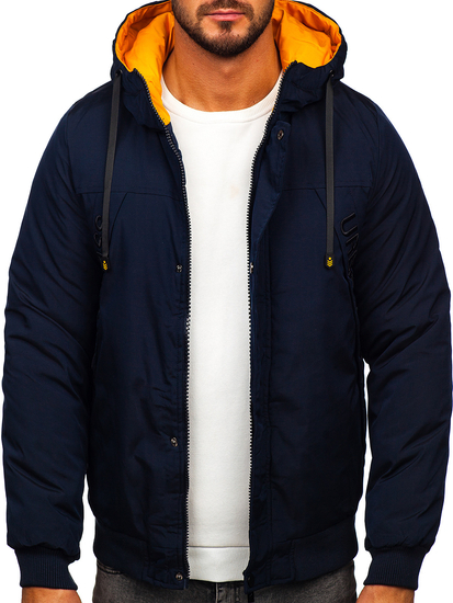 Chaqueta de invierno para hombre azul oscuro Bolf 27M8100
