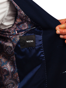 Hombre Blazer elegante Azul oscuro Bolf 02