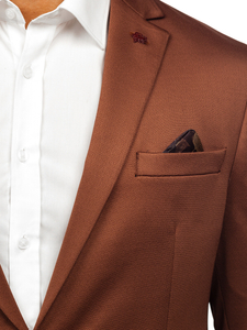Hombre Blazer elegante Marrón Bolf 022