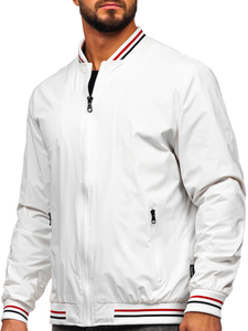 Chaqueta bomber de entretiempo para hombre blanco Bolf 7147