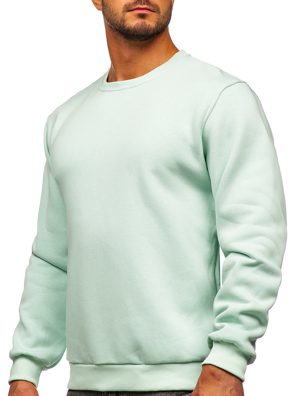 Sudadera gruesa sin capucha para hombre menta claro Bolf 2001