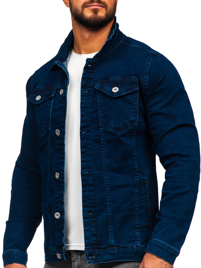 Chaqueta vaquera para hombre azul oscuro Bolf 200