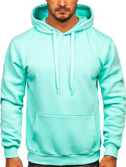 Sudadera tipo canguro con capucha para hombre menta Bolf 1004