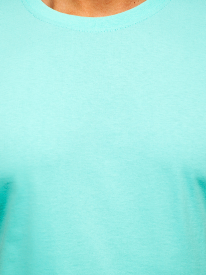 Camiseta lisa de algodón color menta para hombre Bolf 192397