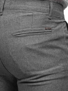 Pantalón chino de tela para hombre gris Bolf 0016