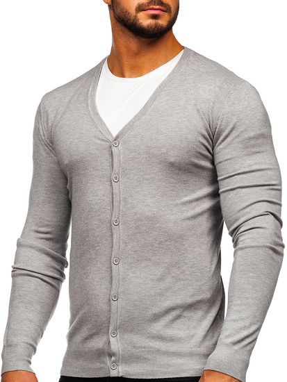 Suéter abierto para hombre color gris Bolf YY06