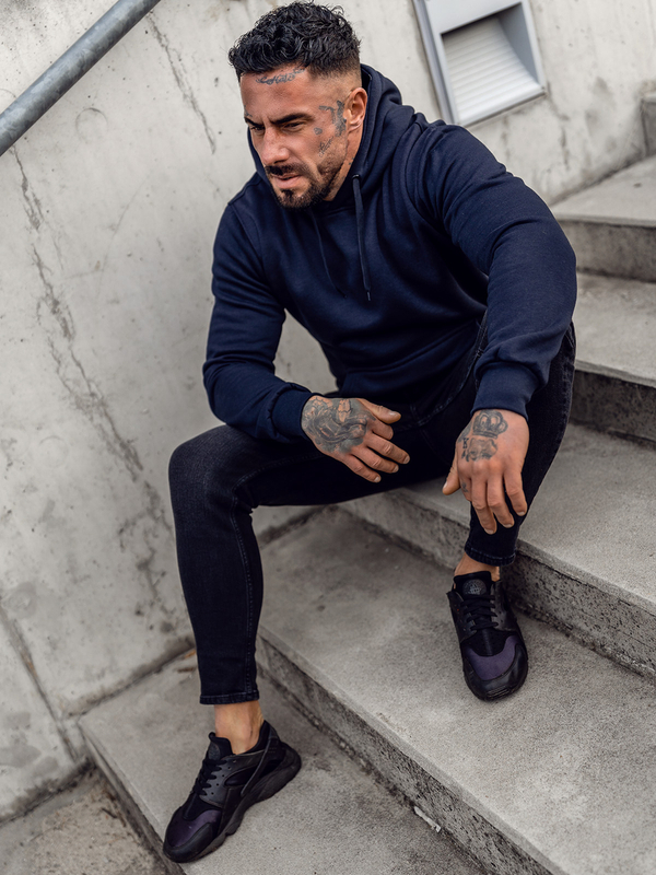 Sudadera con capucha para hombre azul marino Bolf MB001A