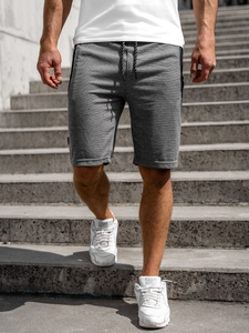 Pantalón corto deportivo para hombre gris y negro Bolf Q3874