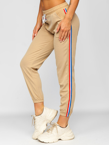 Pantalón deportivo para mujer beige Bolf YW01020
