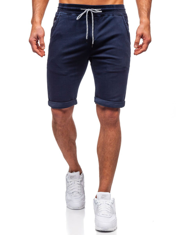 Pantalón corto tipo shorts para hombre color azul oscuro Denley KG3723