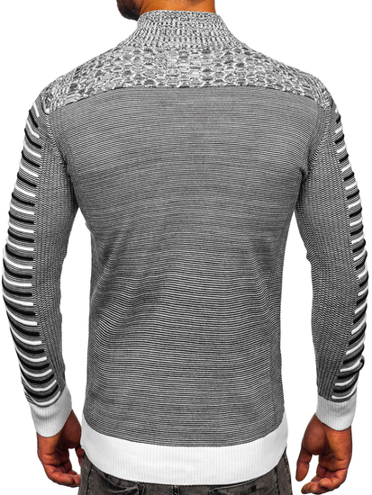Suéter con cuello alto para hombre color blanco Bolf 1028