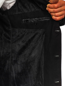 Abrigo de invierno para hombre color negro Bolf 1047-1