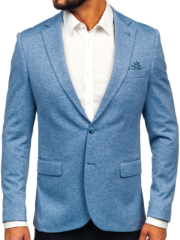 Americana casual para hombre azul Bolf 24401