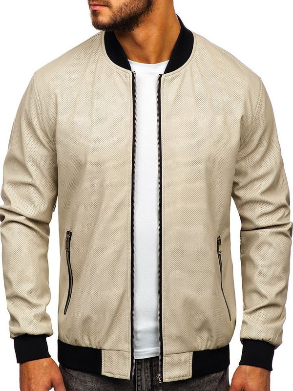 Chaqueta de cuero para hombre crudo Bolf 6124