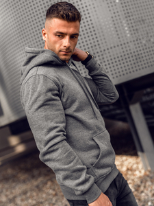 Hombre Sudadera con capucha estilo canguro Antracita Bolf MB001A