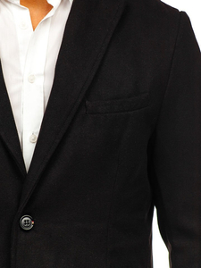 Abrigo de invierno para hombre color negro Bolf 1047-1