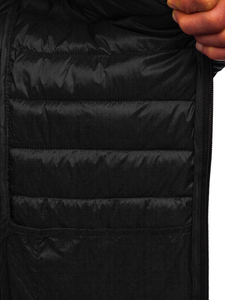 Chaqueta acolchada de entretiempo para hombre negro Bolf 13021