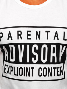 Camiseta estampada sin mangas color blanco Bolf 14828