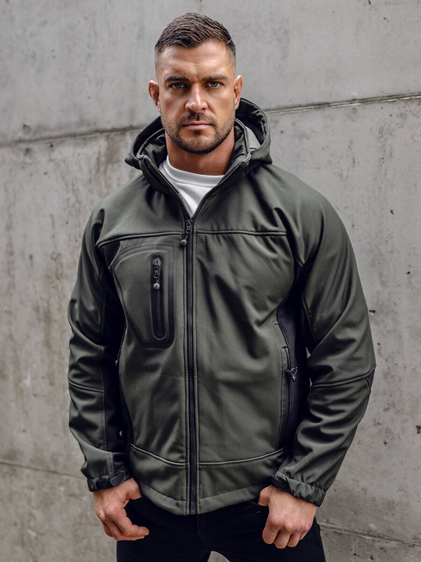Chaqueta softshell para hombre khaki Bolf T019A