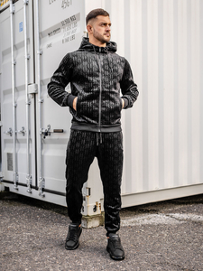 Chándal de hombre de terciopelo negro Bolf 3B113A2