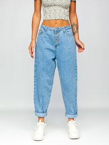 Pantalón vaquero holgado para mujer color azul Bolf BS583