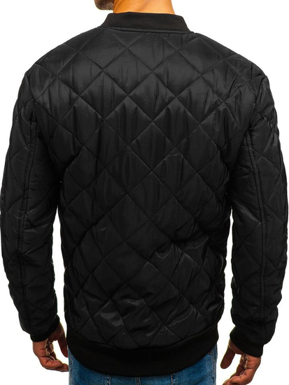 Chaqueta bomber de entretiempo para hombre negra Bolf AK76-A