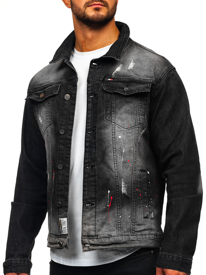 Chaqueta vaquera para hombre negro Bolf MJ542N