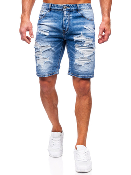 Pantalón corto vaquero para hombre azul oscuro Bolf RJ953
