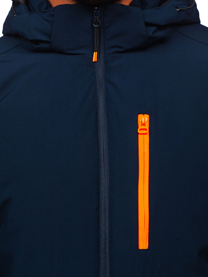 Chaqueta deportiva de invierno para hombre azul oscuro Bolf HH011