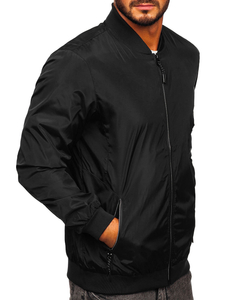 Chaqueta de entretiempo para hombre color negro y rojo Bolf W3908