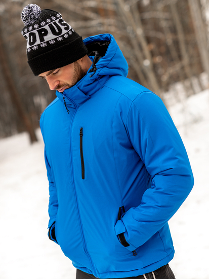 Chaqueta deportiva de invierno para hombre azul Bolf HH011